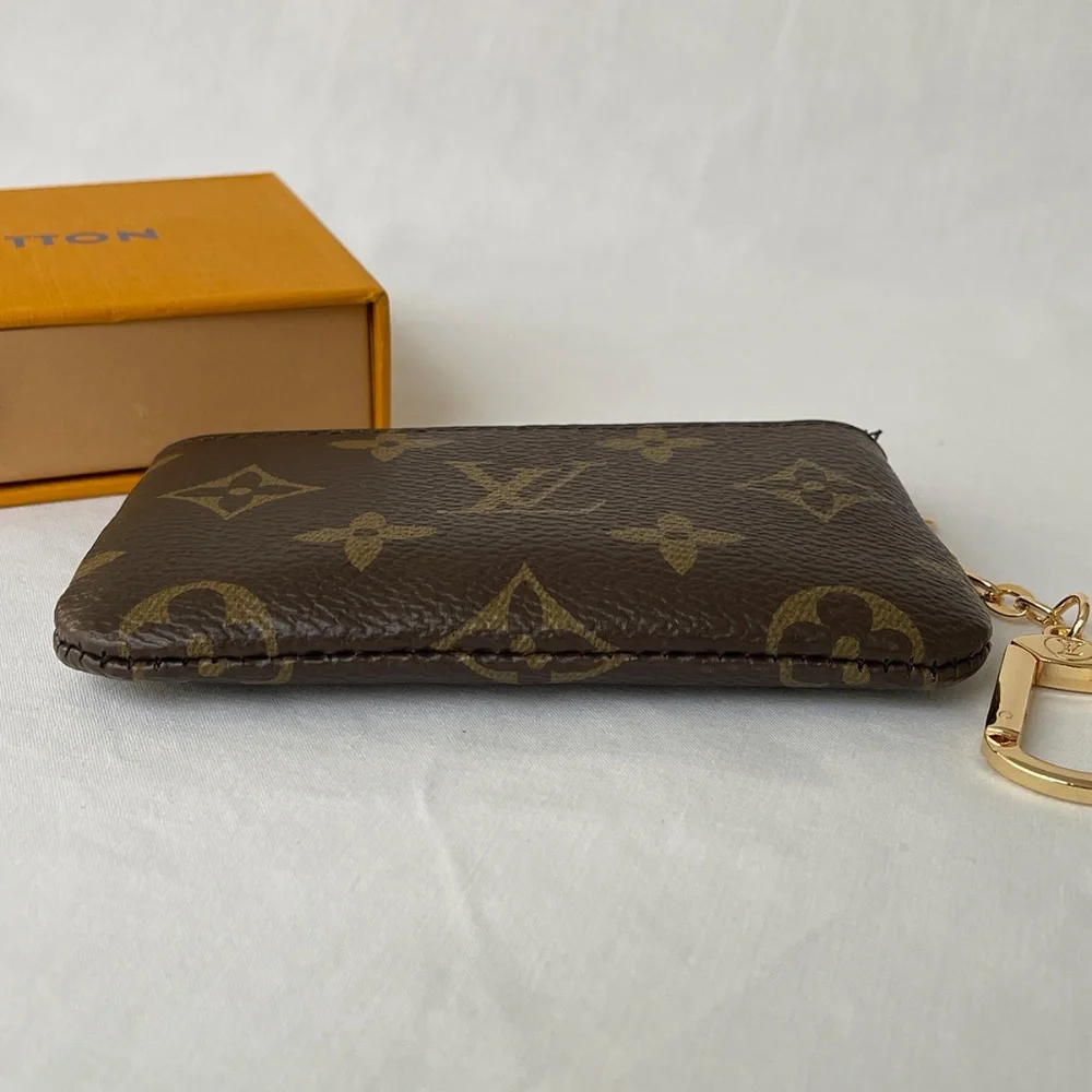 Louis Vuitton Monogram Canvas Key Pouch Coin Purse Pochette Cles Brown - Picture 4 of 10